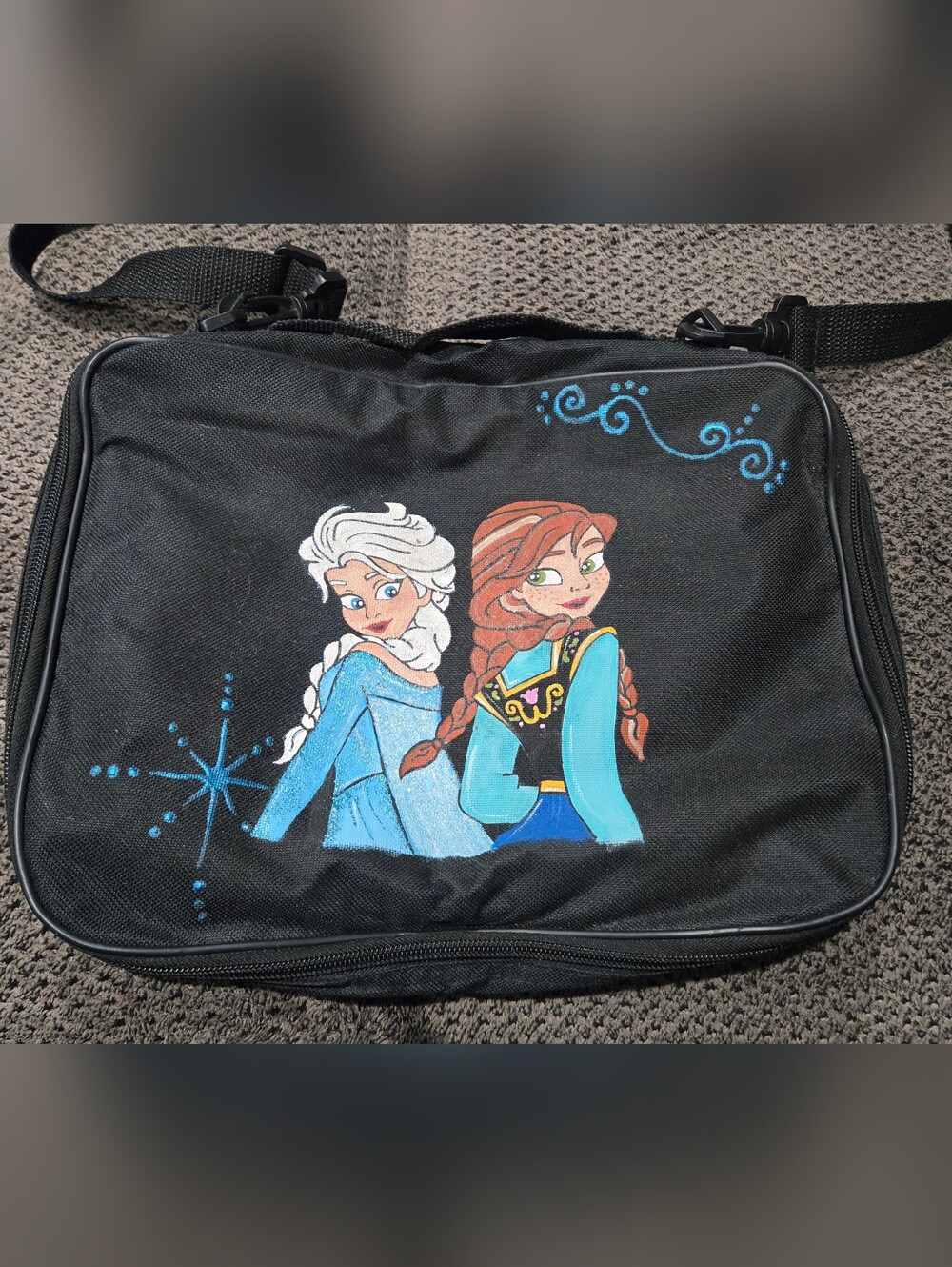 Disney Pin Bag, Frozen Anna Elsa Handpainted Disney Pins